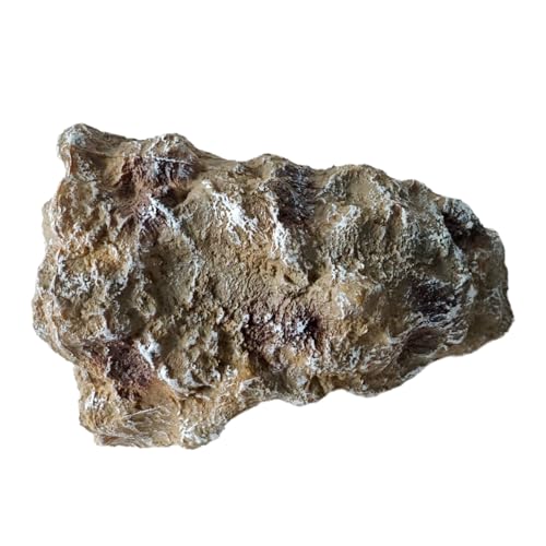Natural Rock Cave Reptile Hiding Hole, Brown Stone Hideout for Terrarium, Habitat Decoration