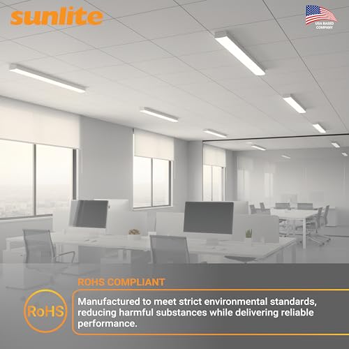 Sunlite 30410 F24T5/841/HO 2 Foot T5 Linear Fluorescent Lamp, 24 Watts, 1800 Lumens, 4100K Cool White, Miniature G5 Bi-Pin Base, ROHS Compliant, High Performance Straight Tube, 40 Pack - color: 4100k, style: 24 watts (22.20-Inch)