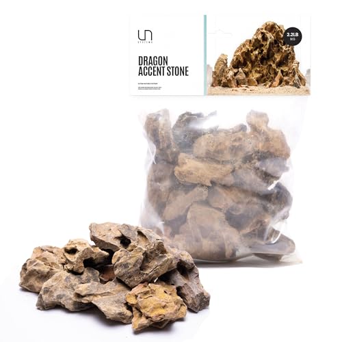 UNS Accent Stone - Aquascaping Hardscape for Freshwater Aquarium Aquascape - Shrimp, Turtle, Betta Fish Tank Decoration - Yellow Red Small Rock for Terrariums & Vivariums - Dragon Stone Ohko, 2.2 lb - size: Stone - 2.2LB