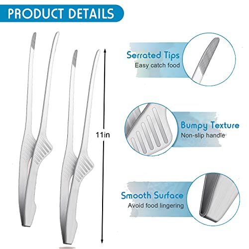 Woyrise 5Pcs Reptile Feeding Kit, 3Pcs Stainless Steel Feeding Tongs, Rubber Tipped Soft Tweezers, Bug Feeder Cricket Clamp, 2Pcs Reptile Food Dish Water Bowl for Reptiles,Gecko,Bearded Dragon, Spider