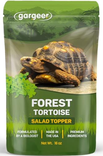 Gargeer Forest Tortoise Salad Topper: Supercharge Healthy Diet Supplement - Essential Nutrition Care for Strength & Robust Immune System in Juveniles & Adults. 16oz. Made in the USA. - size: 1 Pound (Pack of 1)