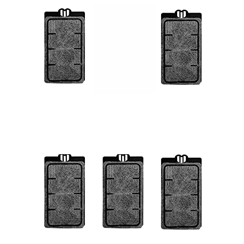 Aquarium Filter Cartridges Suit for 3.5W 280L/H Low-Water Fish Tank Filter Turtle Tank Reptiles Amphibians Frog Crab Cichlids Newt Filter Plate (Cartridges-5PCS) - size: Cartridges-5PCS