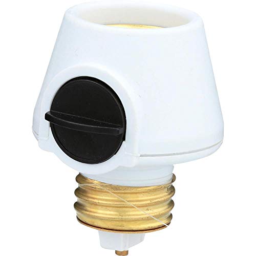 Westek 6009B 100W Full Range Lamp Socket Manual Dimmer, White