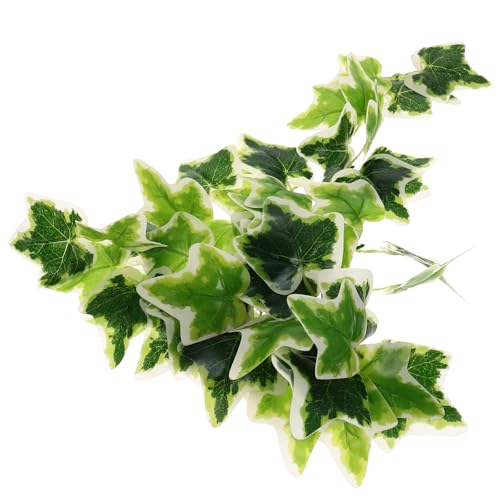 BESPORTBLE Fake Hanging Plant for Reptile Terrarium with Suction Cup, Artificial Leaf Decoration for Amphibious Habitat, Indoor Reptile Tank Decor