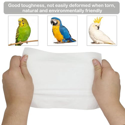 100 Sheets Bird Cage Liner Papers, Disposable Bird Cage Paper Liners, Cuttable Pet Animal Cages Cushion, Precut Absorbent Bird Paper for Bird Parrot Small Animal, 6.7 x 10.2'' - size: 6.7''x 10.2''