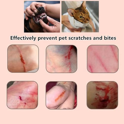 Extended Pet Anti-bite Anti-scratch Gloves, Professional Pet Shop Anti-bite Gloves, Pet Grooming Protective Gloves, Thick Imitation Cowhide, Suitable for Dog Training, Cats, Snakes, Wild Animals