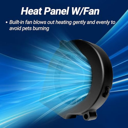 Reptile Heat Panel Adjustable Temperature 60W Reptile Heater for Terrariums, Energy Efficient & Non-Light Reptiles Heating Plate for Snakes,Crested Gecko,Leopard,Turtles