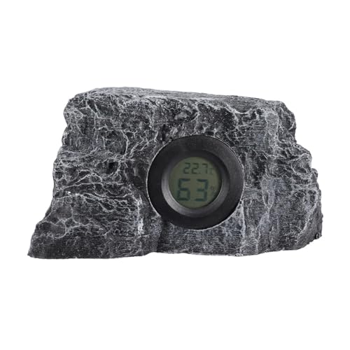 Digital Thermometers, Reptiles Habitat Temperature Reptiles Enclosure Temperature Humidities Monitors for Pet Enthusiasts - Black - rectangle