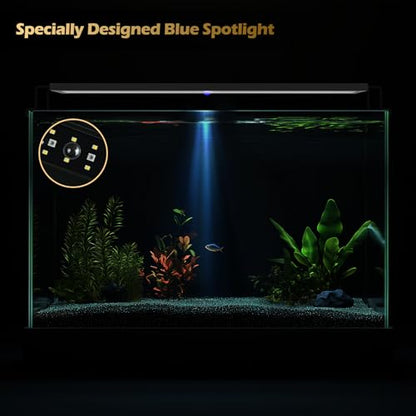 GLOWRIUM LED Aquarium Light with Remote, Full Spectrum Fish Tank Light with Auto Timer, IP67 Waterproof Freshwater Planted Tank Light, Dimmable RGB+W+Moon LEDs with High Performance (30-35inch) - size: 30-35inch
