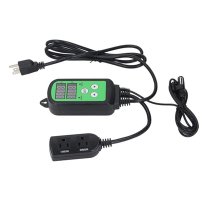 LiebeWH Digital Humidity Controller Dual Stage Pre Wired Humidistat with Double LED Display and 1500W Output for Greenhouse Plant Tent (US Plug)