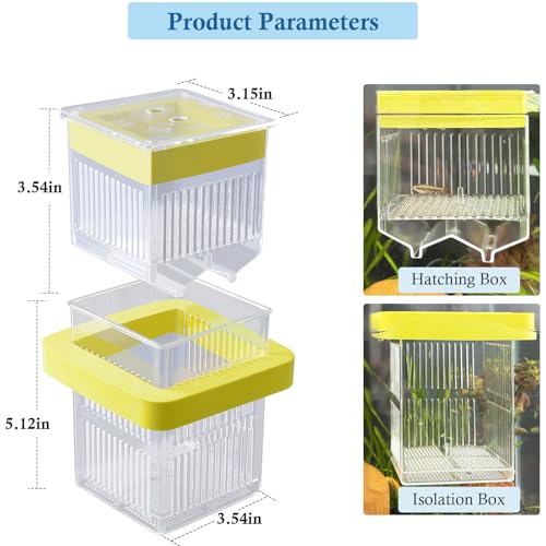 Aquarium Fish Breeding Box Floating Acrylic Hatchery Incubator Tank with Isolation Box for Guppy Baby Betta Saltwater or Injured Fish
