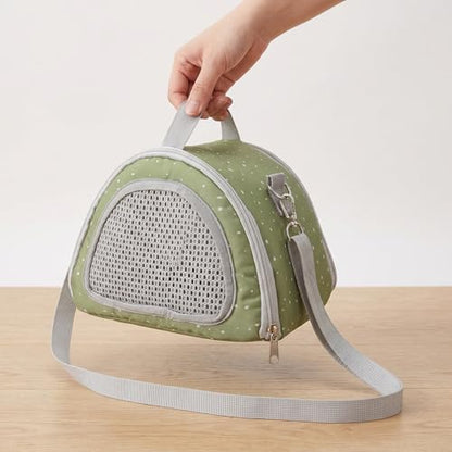 Toyvian 2pcs Portable Small Pet Carrier Bags for Hamsters and Reptiles, Breathable Mesh Travel Shoulder Pouches Made of Polyester and Oxford Cloth, Lightweight and Sturdy for Outdoor