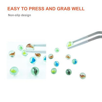 Extra Long Tweezers with Rubber Cover Tips, Fecsam Feeding Tongs - 2 Pack/18.9 inch Aquarium Stainless Steel Large Aquascape Tools for Fish Tank, Terrarium，Aquascaping, Reptile, Bearded Dragon