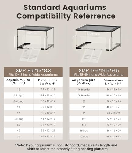 Turtle Basking Platform for 18-19 Inchs Wide Aquariums - Last Long Stainless Steel Supports & Mesh, Non-Slip Ramp for Aquatic Turtles, Turtle Tank Accessories (Extra Large) - size: Fit 18-19 Inchs Wide