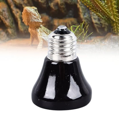 YOUTHINK Versatile Reptile Heat Lamp Ceramic Heat Emitter Stable Temperature, for Reptiles Cats Parrots Black (50w) - size: 50w