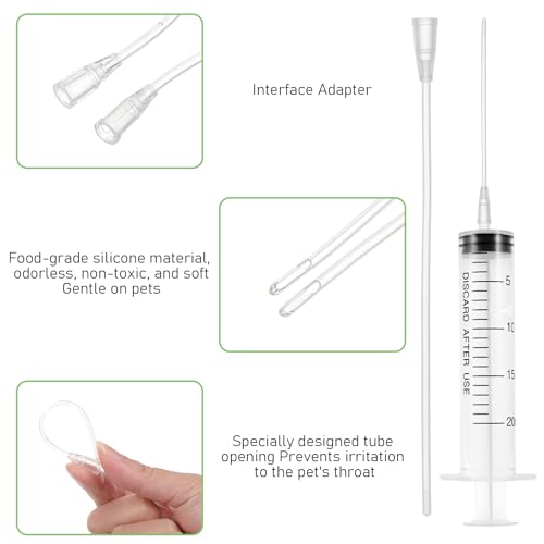 Baby Bird Feeding Syringe, Reusable Manual Bird Feeding Syringe with Spoon Tip and Soft Tube for Milk, Water, Liquid Food, Parrot, Small Pet