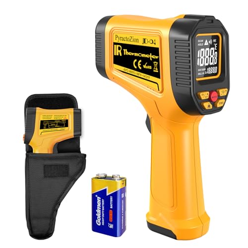 Infrared Thermometer Gun, -58℉ to 1472℉ (-50℃～800℃), High Precision Non-Contact Laser Temperature Gun with Backlit LCD, IR Thermometer for Cooking, Pizza Oven, Automotive, Industrial Use