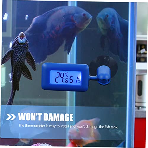 Reptile Terrarium Thermometer with Suction Cup Design Rotatable Mini Temperature Measuring Device for Leopard Gecko Tanks Compact and Accurate Digital Temperature Gauge