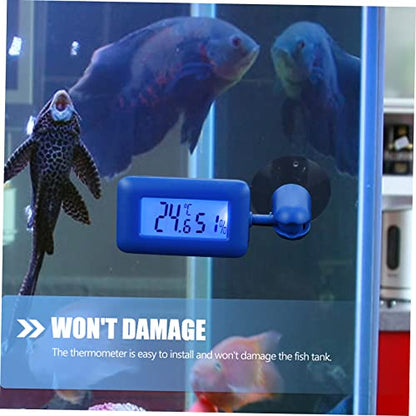 Reptile Terrarium Thermometer with Suction Cup Design Rotatable Mini Temperature Measuring Device for Leopard Gecko Tanks Compact and Accurate Digital Temperature Gauge