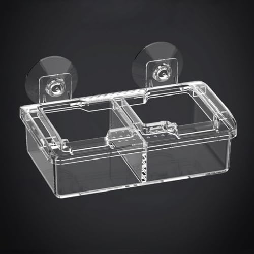Escape Proof Reptile Feeding Dishes with Suction Cups, Small Anti-Escape Mealworms Bug Food Feeder Bowl for Lizard Leopard Gecko Chameleon Terrarium Tank Accessories
