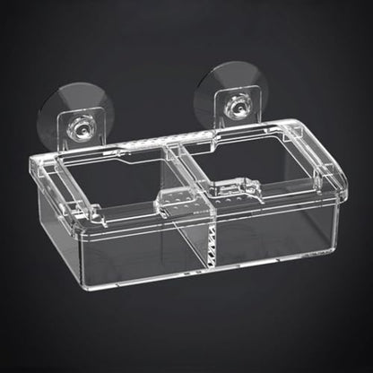 Escape Proof Reptile Feeding Dishes with Suction Cups, Small Anti-Escape Mealworms Bug Food Feeder Bowl for Lizard Leopard Gecko Chameleon Terrarium Tank Accessories