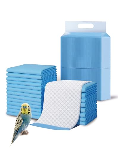 Disposable Bird Cage Liner Birds Cage Liners Super Absorbent Birdcage Liners Parakeet Cage Training Accessories with Quick-Dry Surface for Cockatiels Canaries Parrots - size: 40 pcs