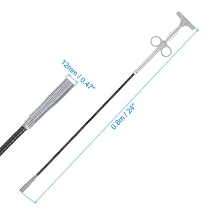 HARFINGTON Flexible Grabber Claw Pick Up Tool 24 Inch 4 Claws Stainless Steel Sewer Cleaning Hook Unclog Sink Sewer Hair Drain Cleaner Tool Sink Unclogger for Toilet Bathtub Sewer Grey - color: Gray, size: 24 Inch
