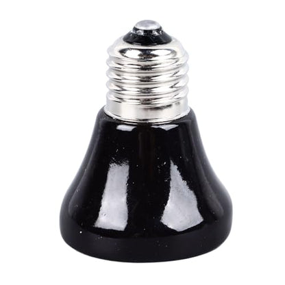 YOUTHINK Versatile Reptile Heat Lamp Ceramic Heat Emitter Stable Temperature, for Reptiles Cats Parrots Black (50w) - size: 50w