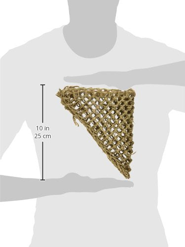 PENN-PLAX Reptology Lizard Lounger Corner Triangle – 100% Natural Seagrass Fiber – Great for Bearded Dragons, Anoles, Geckos, Iguanas, and Other Reptiles – Small - size: Small