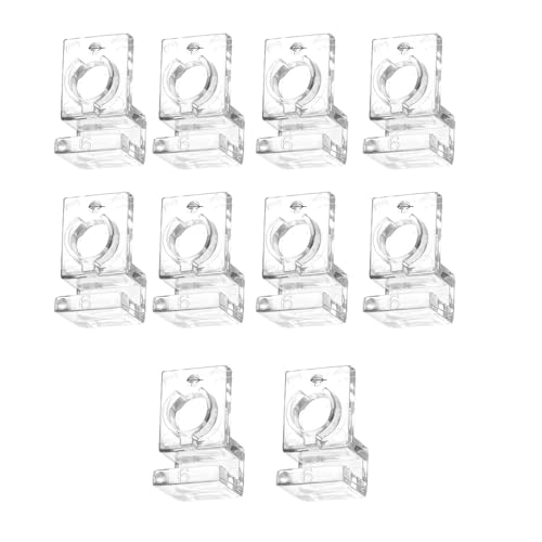 10 Pcs Aquarium Lid Clips, Clear Acrylic Fish Tank Holder Cover Clamps for Rimless Glass Top, Fishtanks Cover, Hoods Decor Fish Tank Accessories - color: Suitable for 6mm