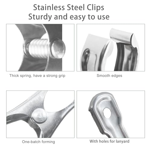 80 Pcs 2inches Gardening Clips for Netting, Metal Clamps Made of Stainless Steel, Have a Strong Grip of Greenhouse Clips Keep the Plant Cover on Garden Hoops - style: 80Pcs