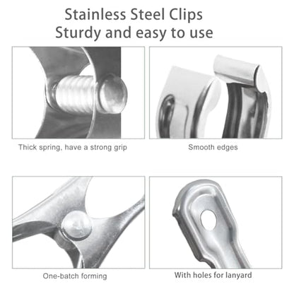 80 Pcs 2inches Gardening Clips for Netting, Metal Clamps Made of Stainless Steel, Have a Strong Grip of Greenhouse Clips Keep the Plant Cover on Garden Hoops - style: 80Pcs
