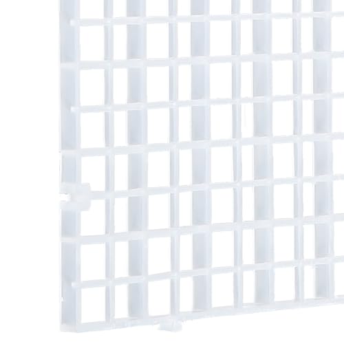 ALEGI Aquarium Plastic Grid Divider Tray Egg Crate,Grid Isolate Board Divider Fish Tank Bottom Black Filter Tray (2 Pcs L) - size: 2 Pcs L