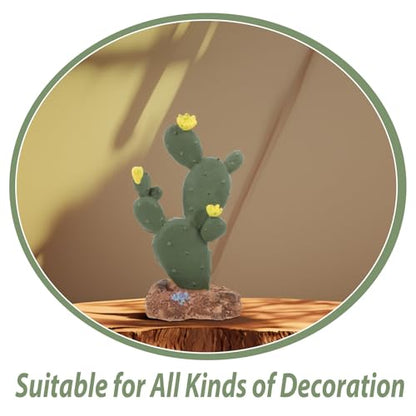 Artificial Cactus Terrarium Plants Reptile Tank Habitat Decorations Plastic Desert Decor for Tortoise Lizard Leopard Gecko Enclosure