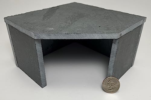 TheFrogHouse Slate Stone Reptile Hide 6x6x3.5 Bottomless Natural Cave Decor