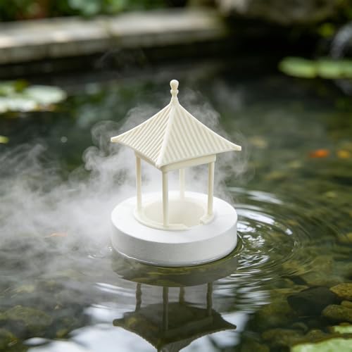 KICHOUSE Aquarium Fogger: Ultrasonic Water Atomizer - Pavilion Decorative Mist Maker - Floating Foam Mist Maker for Indoor Water Plant Humidification