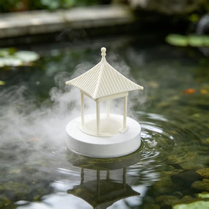 Ultrasonic Mist Maker: Decorative Pavilion Fogger - Aquarium Mist Maker - Aquarium Floating Atomizer for Water Fountain Pond Pot Rockery Sink
