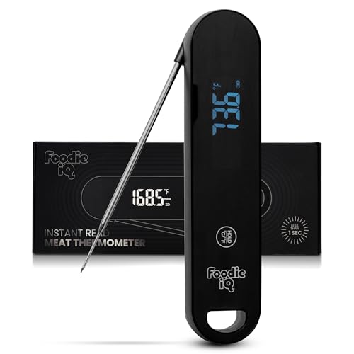 Professional Digital Food Thermometer, <1 Second Response time, ±0.5°F Accuracy, IP67 Waterproof, Magnetic, Auto-Rotate Thermometer for Cooking, Oven, Grill, BBQ, Liquid, Brewing, Tea, Candy