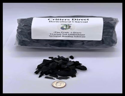 Activated Organic Hardwood Horticultural Charcoal | for Plants, Terrariums and Springtail Breeding Substrate, by Critters Direct (1 Quart (Fine Grade)) - style: 1 Quart (Fine Grade)