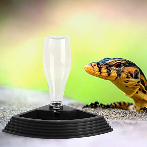 LIOOBO Automatic Reptile Drinking Bowl Durable Water Dispenser for Tortoises and Lizards Stable Design with Stair Access for Easy Drinking Environmentally Friendly Pet Feeding Tool