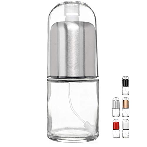 Olive Oil Sprayer and Oil Mister Elegant Glass Bottle with Clog-Free Filter & Leak Proof Top - Stainless Steel - color: Stainless Steel
