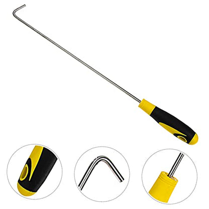 Uonlytech Manhole Cover Hook 19.7 Inch Sliding Door Hook with Rubber Handle Durable Roller Shutter Door Lifter for Home and Commercial Use