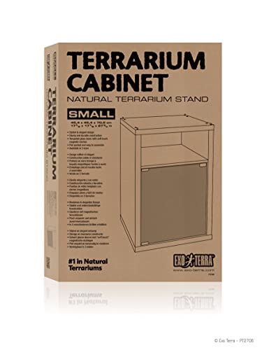 Exo Terra Terrarium Cabinet, Small - Reptile and Amphibian Terrarium Stand - Measures 17.88 W x 17.88 D x 27.75 H Inches - size: 18 Inches