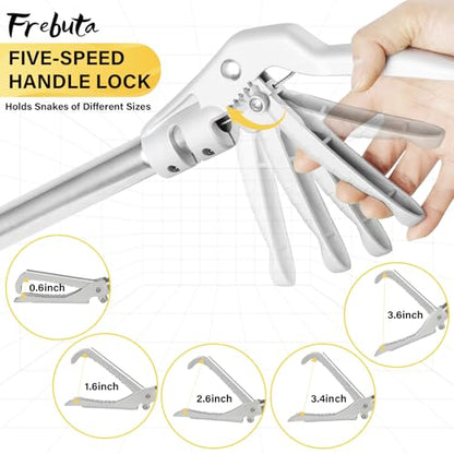 Snake Grabber Tool, 69" Snake Tongs Grabber for Rattlesnake Heavy Duty Professional Folding Snake Feeding Tongs Wide Jaw Snake Handling Tool Long Hndle Stainless Steel Tube Sponge Handle - color: BLACK YELLOW
