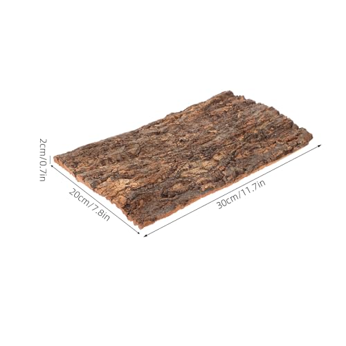 DOITOOL 2 PCS Natural Cork Bark Background, 11.8" x 7.9" Reptile Tree Bark Reptile Hides for Tank Backdrop Climbing Wall Terrarium Decor Accessories for Bearded Dragon Lizard Geckos Tortoise