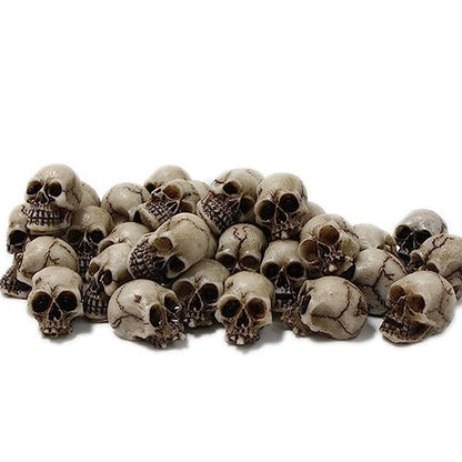 Eforcase 20PCS Miniature Skulls Heads Halloween Figurines Skeleton Skull Statues Ornament Halloween Prank Props Halloween Trick Toy Favors Crafts, Decoration for Desktop, Halloween and Easter
