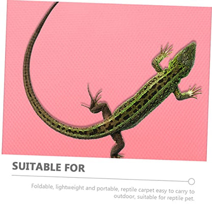 Reptile Carpet Substrate Mat for Terrarium Non-Adhesive Bedding for Bearded Dragon Leopard Gecko Snake Lizard Tank Accessories Durable and Easy to Clean Reptile Supplies