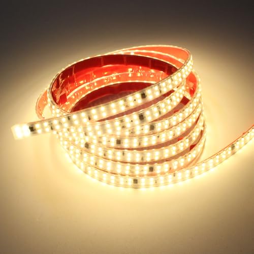 32.8ft Outdoor LED Strip Lights Waterproof IP65 Warm White 110V LED Light Flexible Cuttable Rope Lights 240LEDs/m 3000K Adhesive LED Tape Light for Bedroom Kitchen Cabinet Lights 10m - color: Warm White 3000K, size: 32.8ft