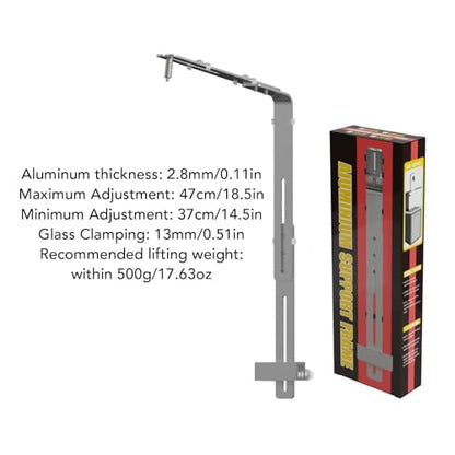 Aquarium Light Riser, Adjustable Professional Aquarium Light Stand, Aluminum Alloy Aquarium Light Holder, Aquarium Lamp Bracket, Fish Tank Lighting Holder for Aquarium LED Light - color: Silver
