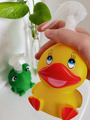 Cute Plastic Spray Bottle Duck Frog Cartoon Animal Plant Sprayer Cleaning Liquid Spray Bottle, Empty Bottles for Flowers Plants Gardens, Cleaning Houses and Cars (frog) - color: frog